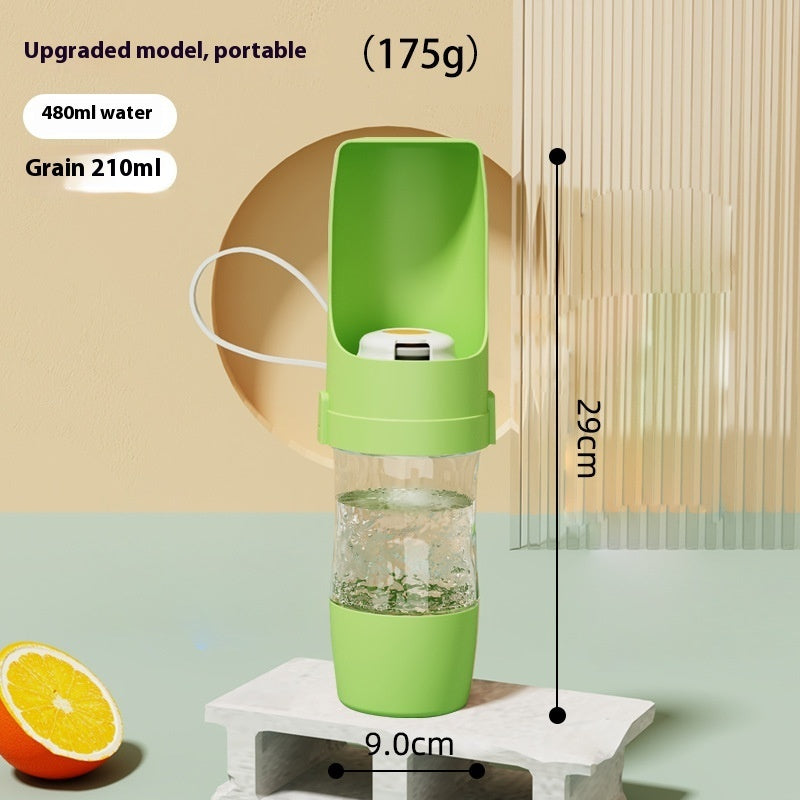 Bottiglia d'Acqua da Viaggio 2 in 1 per Cani - Dispenser e Abbeveratoio Portatile per Animali Domestici, Ideale per Passeggiate e Attività all'Aperto